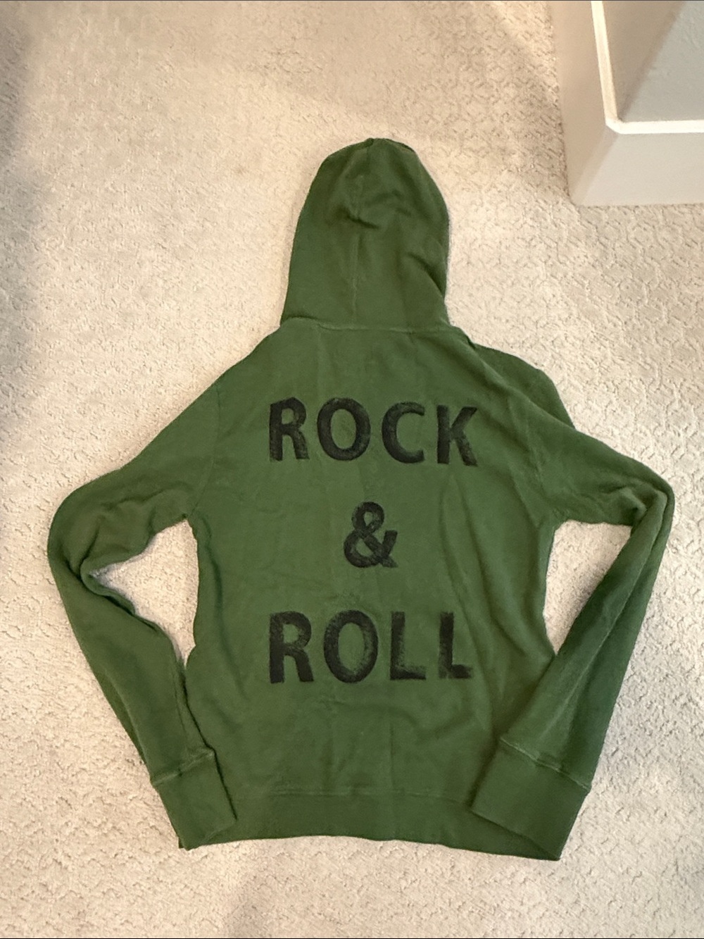 Zadig and Voltaire Size Small Green Zip-Up Hoodie Sweater